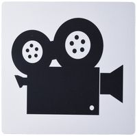 3dRose LLC 8 x 8 x 0.25 Inches Mouse Pad, Image of Movie Camera Art - (mp_173990_1)