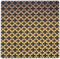 3dRose LLC Fleur-De-Lis Pattern on Copper Background Pattern Mouse Pad, Small Black (mp_35981_1)
