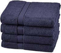 Pinzon 4 Piece Egyptian Cotton Bath Towels Set - Navy