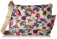 Lighten Up Laptop Messenger Messenger Bag, Falling Flowers Neutral, One Size