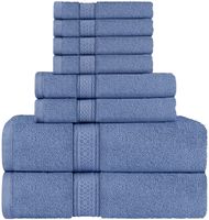 Utopia Towels Towel Set, 2 Bath Towels, 2 Hand Towels, and 4 Washcloths, 600 GSM 100% Premium Ring Spun Cotton Highly Absorbent Towels for Bathroom, Shower Towel, (Pack of 8)