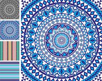 Elite Trend Microfiber Beach Towel for Travel:Oversized XL 78 x 35, 63x63,71x31Inch Quick Drying, Lightweight, Fast Dry Shower & Body Towels, Sand Free, Perfect (W-Blue Beauty, Family (72X72-INCH))