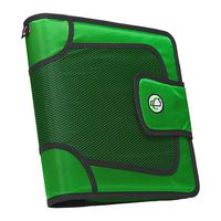 Case-it Open Tab Velcro Closure 2-Inch Binder with Tab File, Green, S-816-GRE-18