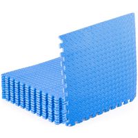 ProsourceFit Puzzle Exercise Mat ½", EVA Foam Interlocking Tiles Protective Flooring for Gym Equipment and Cushion for Workouts, Blue 48 Square Feet