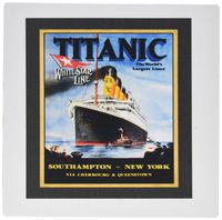 3Drose LLC 8 X 8 X 0.25 Inches Mouse Pad, Titanic Vintage Travel Poster (Mp_109667_1)