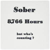 3dRose 8 x 8 x 0.25 Inches Image of 1 Year Or 8766 Hours Sober in Words Mouse Pad (mp_163412_1)