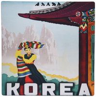 3dRose Print of Korean Lady with Building and Architecture Mouse Pad (mp_185272_1)