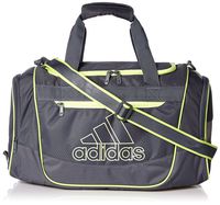adidas Unisex Defender III Small Duffel Bag, Onix/ Hi - Res Yellow, Small
