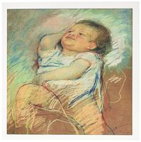 3dRose Sleeping Baby, 1880 by Mary Cassatt - Greeting Cards, 6 x 6 inches, set of 12 (gc_169817_2)