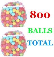 BalanceFrom 2.3-Inch Phthalate Free BPA Free Non-Toxic Crush Proof Play Balls Pit Balls- 6 Bright Colors in Reusable and Durable Storage Mesh Bag with Zipper, D. 800-Count