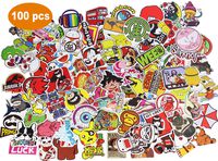 Upgraded Random Sticker 50-200pcs Music Film Vinyl, Laptop Skateboard Guitar Luggage Stickers, Car Motor Bicycle Stickers (A, 100 pcs)