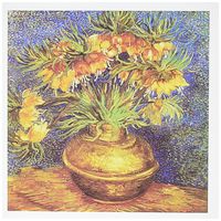 3dRose Van Goghs Painting Crown Imperial Copper Vase - Greeting Cards, 6 x 6 inches, set of 6 (gc_49308_1)