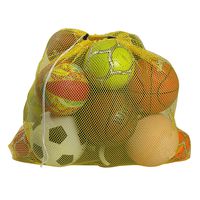 Mesh Equipment Bag, Yellow - 32" x 36" - Adjustable, sliding drawstring cord closure. Perfect mesh bag for parent or coach, making it easy to transport and keeping your sporting gear organized.