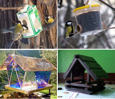 Как сделать кормушку для птиц своими руками — деревянный, пластиковый и съедобный варианты